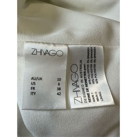 Zhivago Reine De Reinettes Gown In White US 6 $650 - Picture 10 of 12